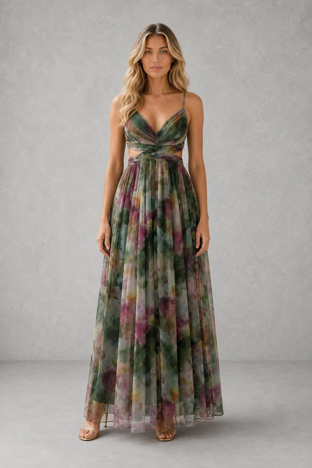 Isel™ Soft Wrap Maxi Dress — studio_front — Sofia [8f31fa33-ead8-4a58-8d82-539d499a3048]