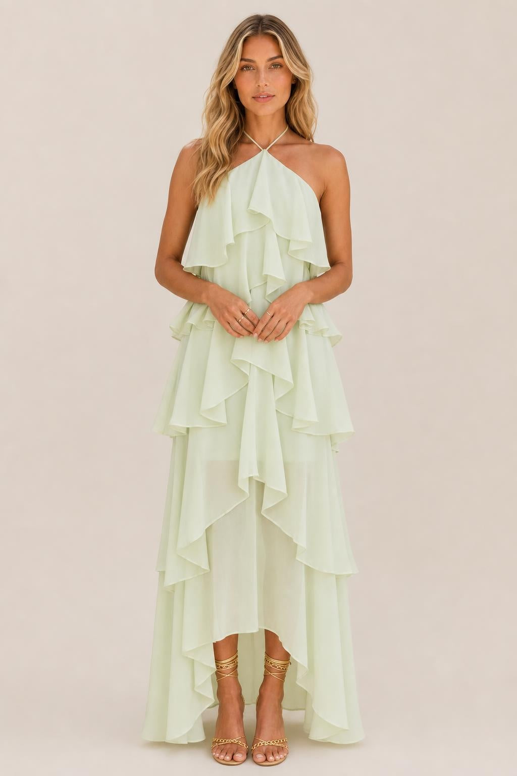 Camila | Tie-Strap Tiered Floral Maxi Dress