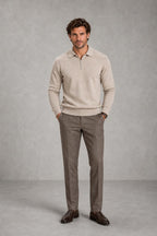 Noah | Polo-Collar Quarter-Zip Jumper — lifestyle — James [62cafb14-81b4-4040-bff2-8723324ce916]