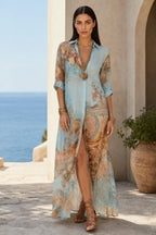 Serena Baroque-Print Maxi Shirt Dress — lifestyle — Helena [4ede7c9b-dabd-408f-ab0b-873615222344]