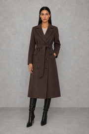 Scarlett | Tie-Waist Double-Breasted Coat — studio_front — Helena [5c1332ab-ec8a-4a5c-a268-20841ddd9732]