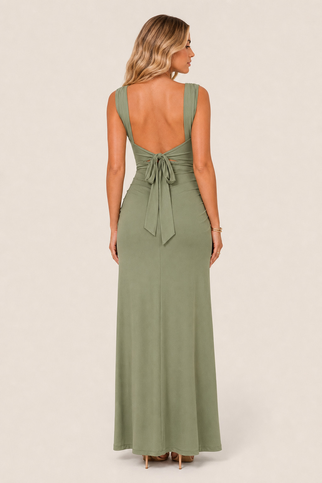 Vitória | Square-Neck Maxi Dress with Side Split