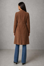 Jessica | Suede-Look Lapel Longline Coat — studio_back — Helena [2e8eb68c-ac01-4b81-a5fe-8bb18292618b]