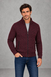 George | Textured Full-Zip Cardigan — studio_front — James [2b98509c-4dee-4fa9-9491-3b52bf7667c6]
