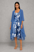 Olivia | Floral Two-Layer Midi Dress