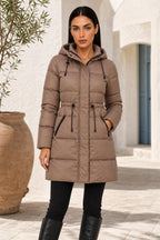 Ruby | Drawcord-Waist Hooded Puffer Coat — lifestyle — Helena [92c26dea-a07e-458a-b31c-754be22e1b56]