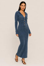 Additional view of Kendall | Hooded Knit Maxi Dress