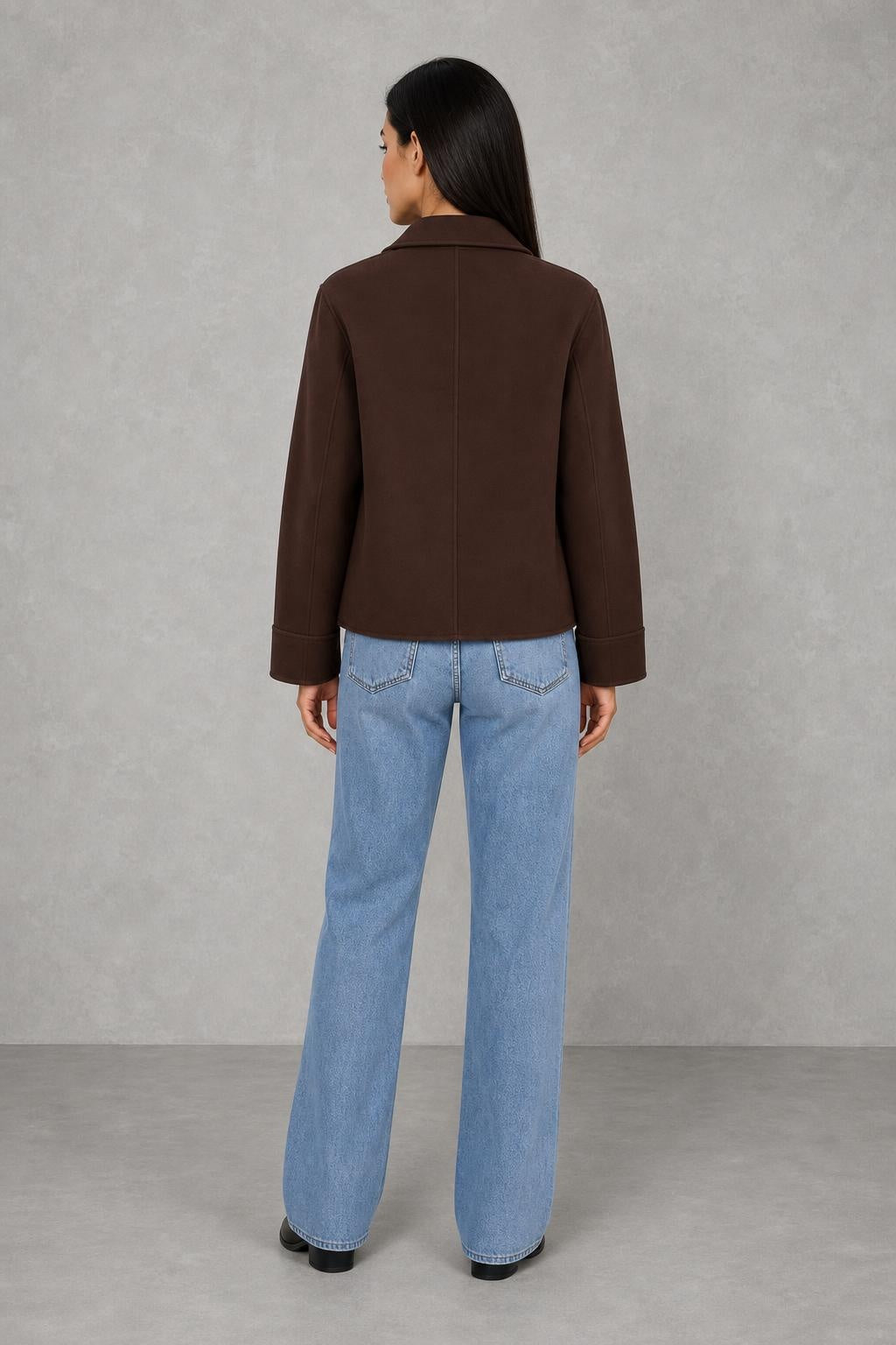 Molly | Patch-Pocket Collared Jacket — studio_back — Helena [ee6d7874-b51a-495e-a78a-24c3fb5bea25]