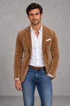 Arthur | Suede-Look Two-Button Blazer — studio_front — James [9c005501-b962-4c2b-bc22-876570afcf9c]