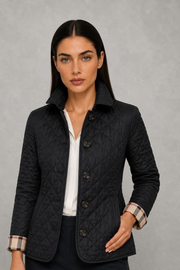 Tessa | Check-Cuff Quilted Jacket — studio_front — Helena [c6886edd-bfe6-4571-8616-9aef4d74cdb4]