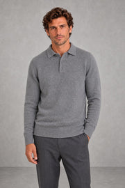 Jack | Three-Button Knitted Polo Jumper — studio_front — James [f15a2af3-b487-4a76-9d22-d7f5812447a1]