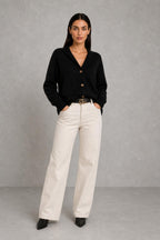 Abigail | Open-Collar Button-Front Cardigan — lifestyle — Helena [8418dd87-0593-487b-a00b-f8848b628f54]