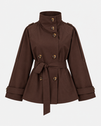 Layla | High-Collar Belted Trench Jacket