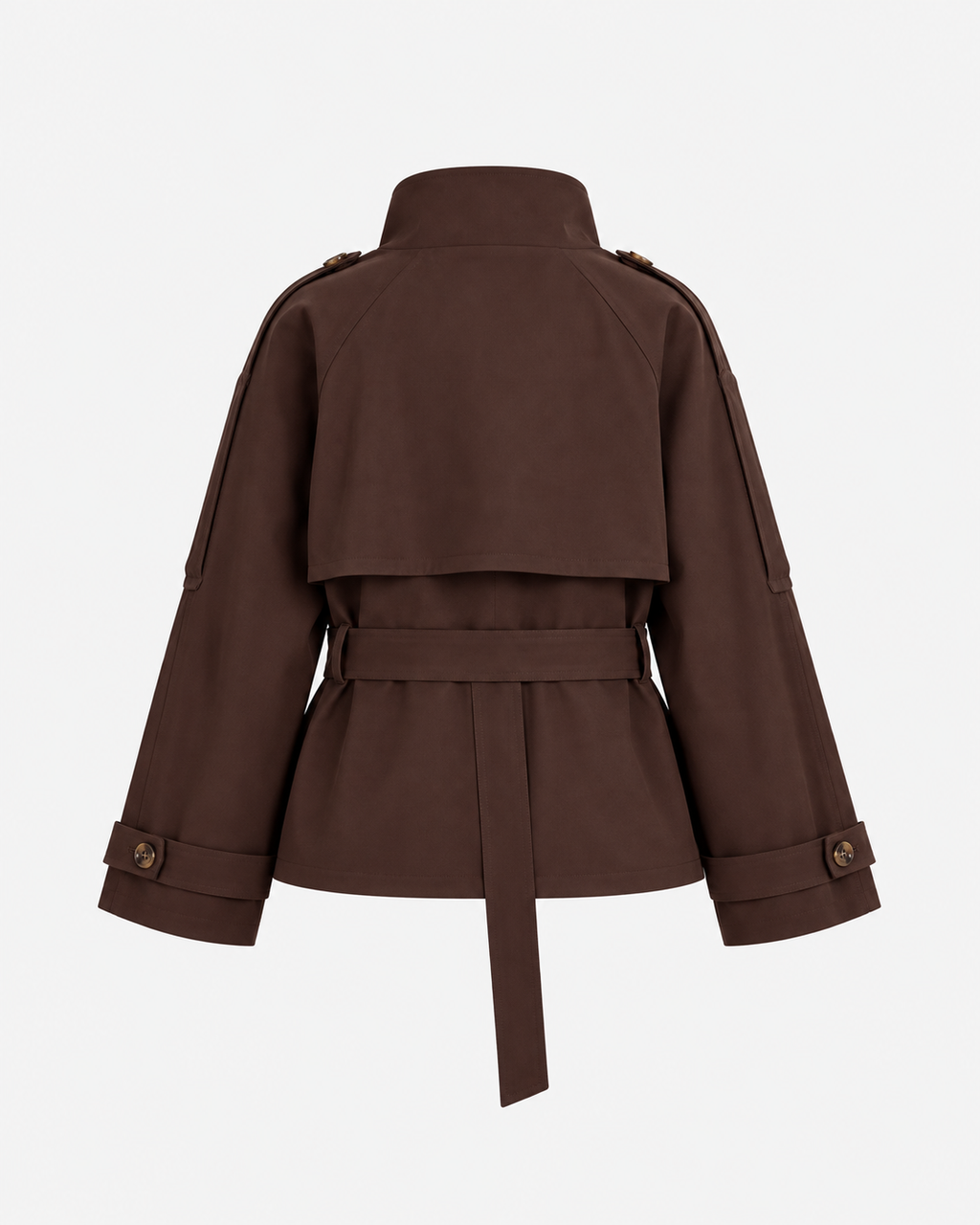 Layla | High-Collar Belted Trench Jacket