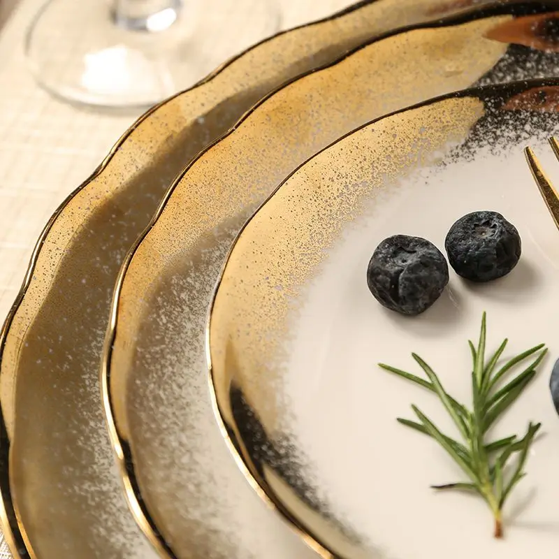 Gold Dust Dinner Plates