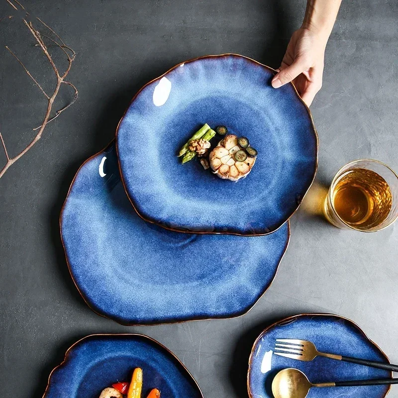 Indigo Blue Luxury Dinner Plates
