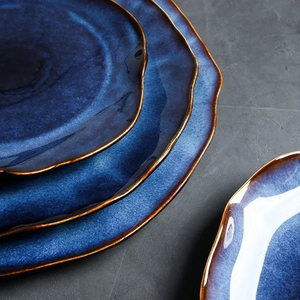 Indigo Blue Luxury Dinner Plates