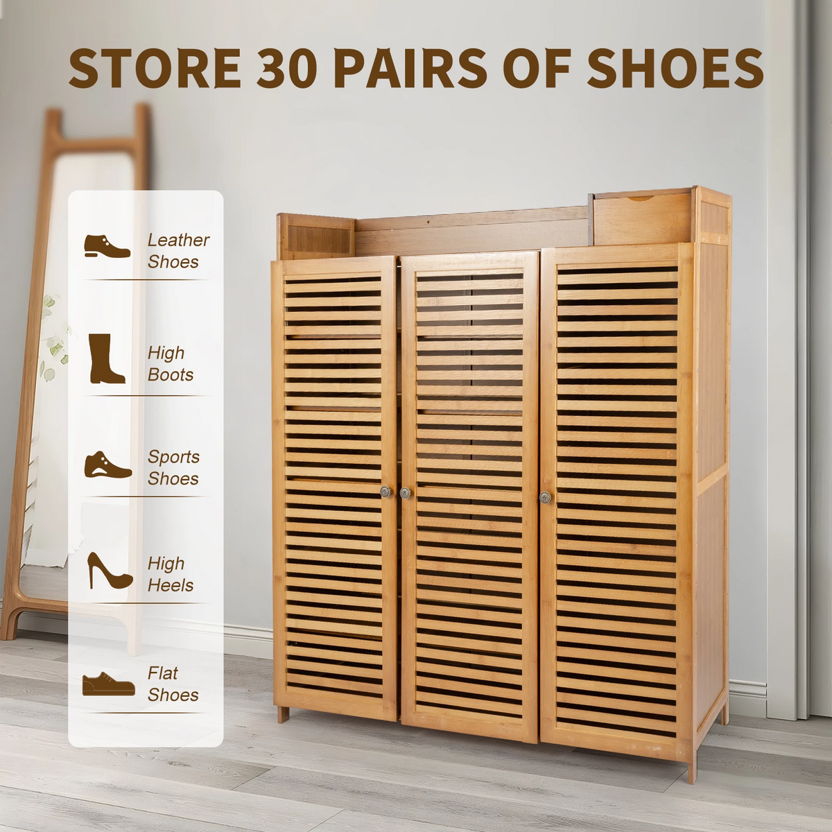 Bamboo Shoe Rack