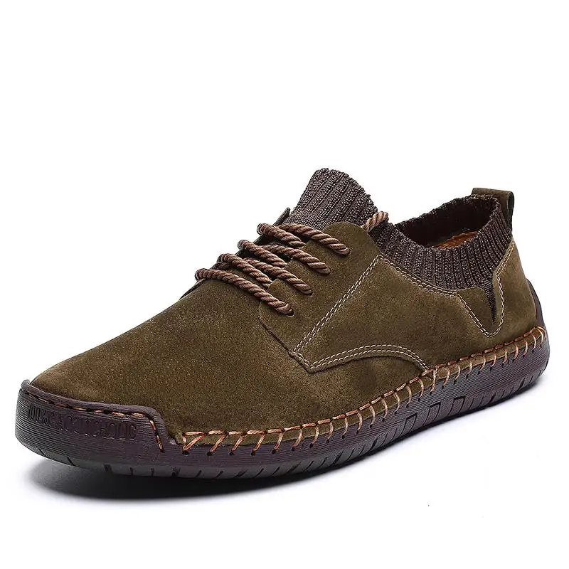 Men's Suede Hand-Stitched Shoes