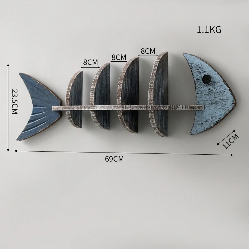 Coastal-Inspired Wall Shelf With Fin Motif