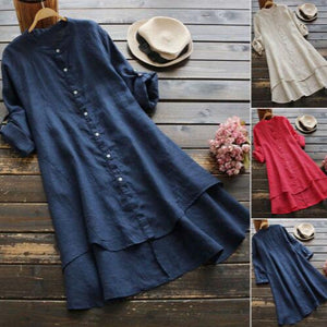 Juna Cotton-Linen Button Shirt