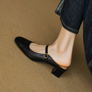 Vian Genuine Leather Mules