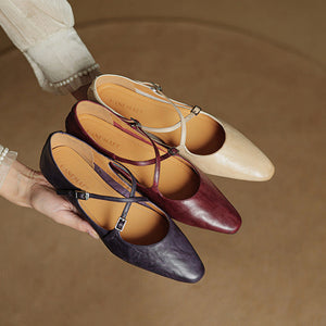 Eclan Genuine Leather Flats