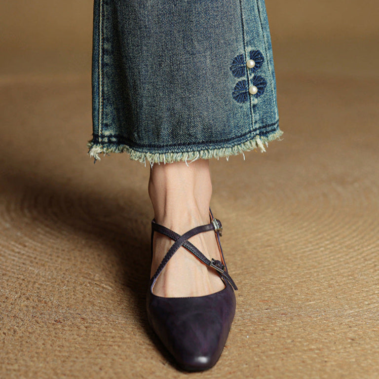 Eclan Genuine Leather Flats