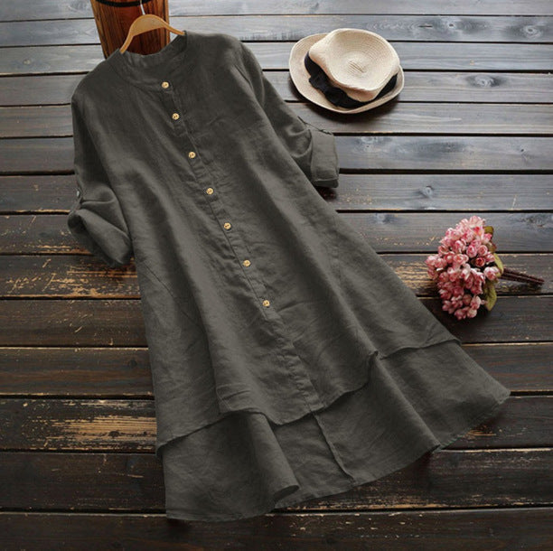Juna Cotton-Linen Button Shirt