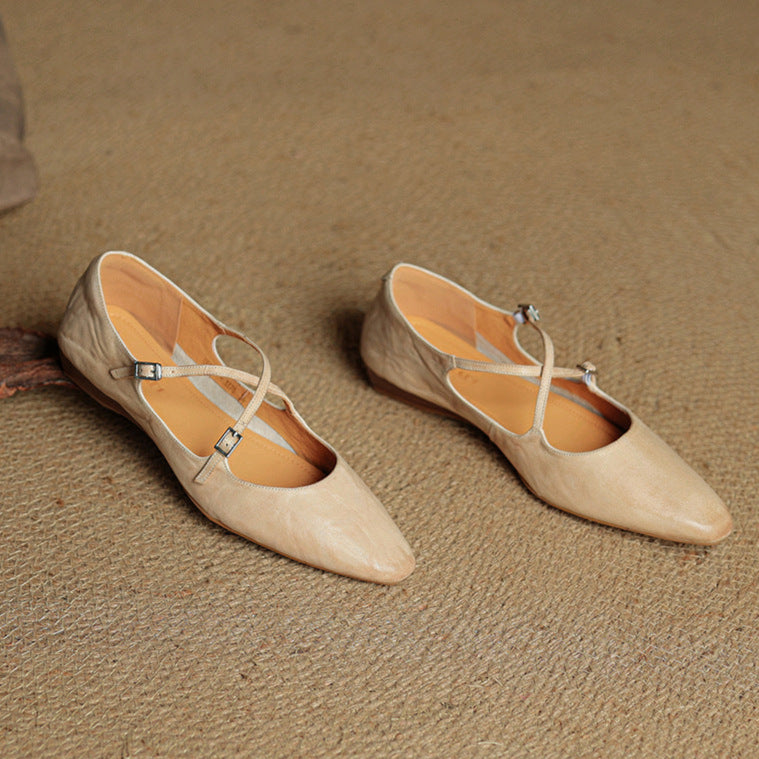 Eclan Genuine Leather Flats