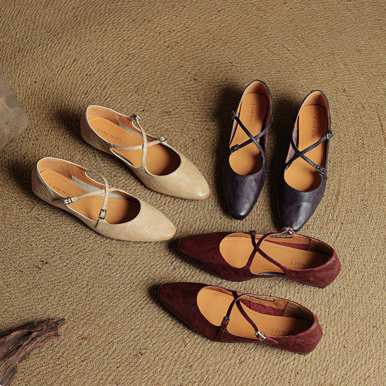 Eclan Genuine Leather Flats