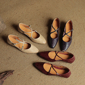 Eclan Genuine Leather Flats