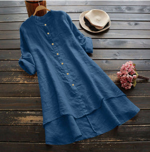 Juna Cotton-Linen Button Shirt