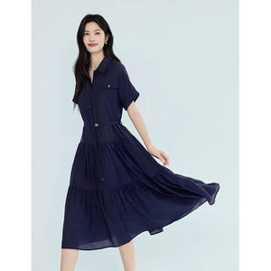 Marcella Belted Shirt Midi Dress
