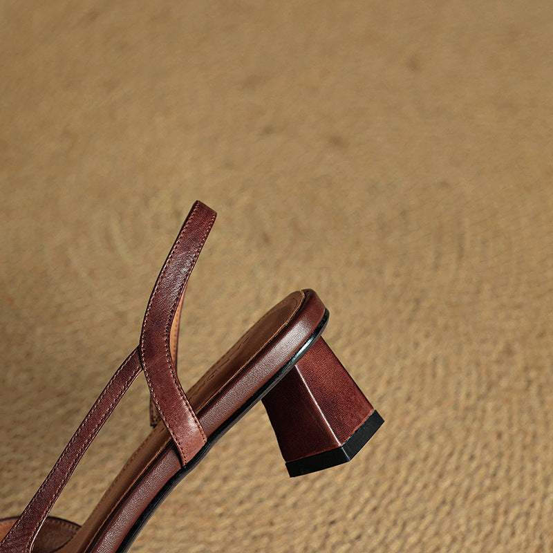 Elle Genuine Leather Heels