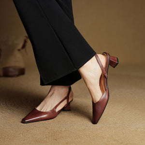 Elle Genuine Leather Heels