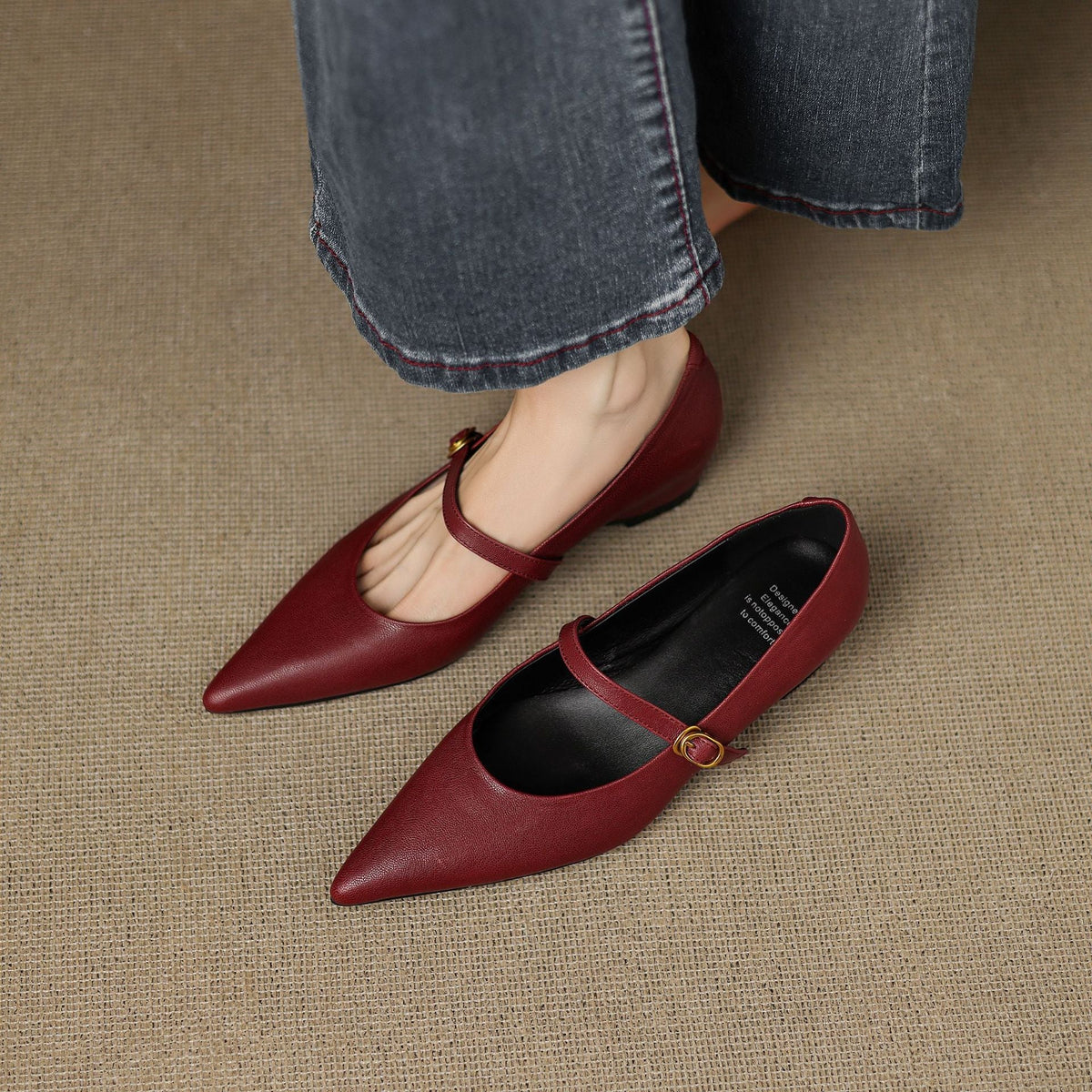 Elaine Genuine Leather Heels