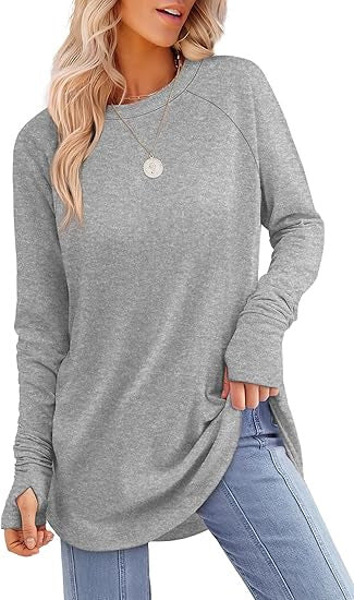 Maira Long Sleeve Finger-Slip Top