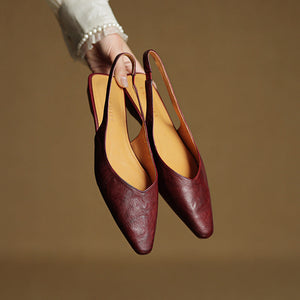 Amelie Genuine Leather Slingbacks