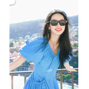 Sylvette Puff Sleeve Midi Dress