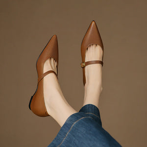Elaine Genuine Leather Heels