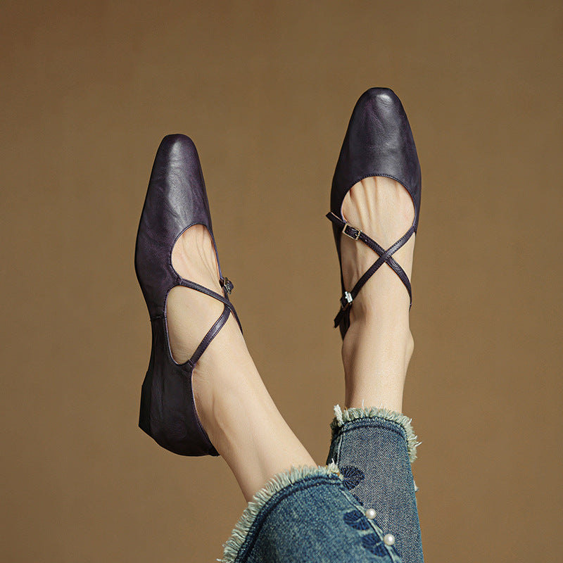 Eclan Genuine Leather Flats