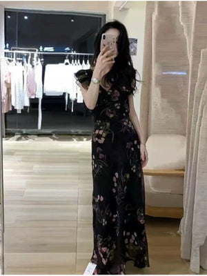 Valencia Ruffled Floral Maxi Dress