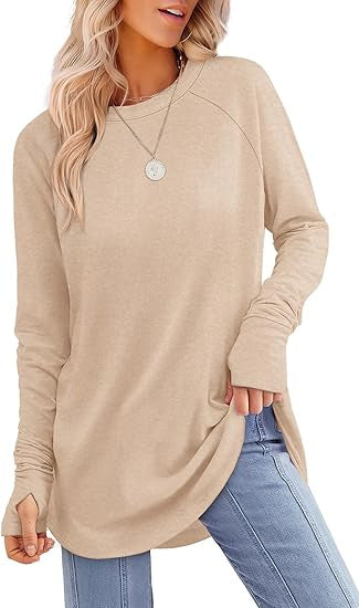 Maira Long Sleeve Finger-Slip Top