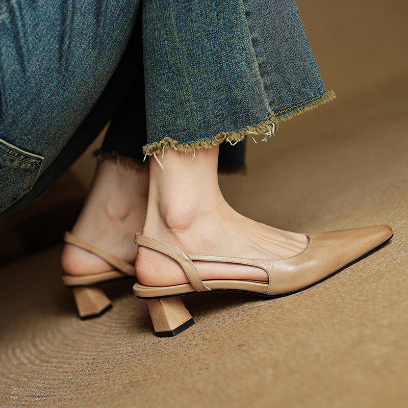 Elle Genuine Leather Heels