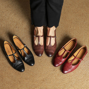 Graneth Genuine Leather Flats