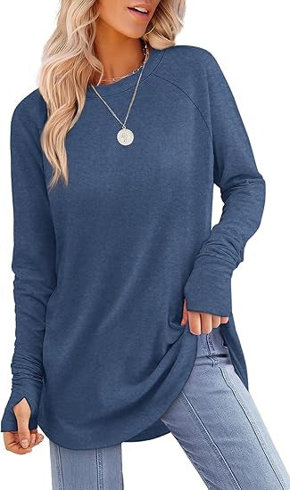 Maira Long Sleeve Finger-Slip Top