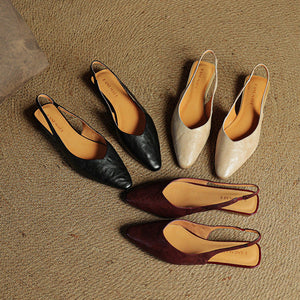 Amelie Genuine Leather Slingbacks
