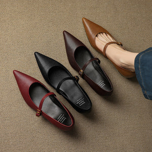 Elaine Genuine Leather Heels