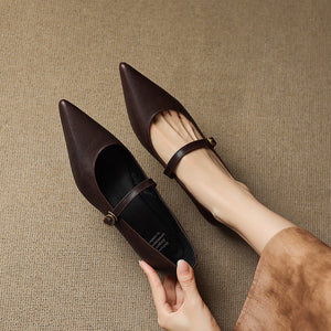 Elaine Genuine Leather Heels